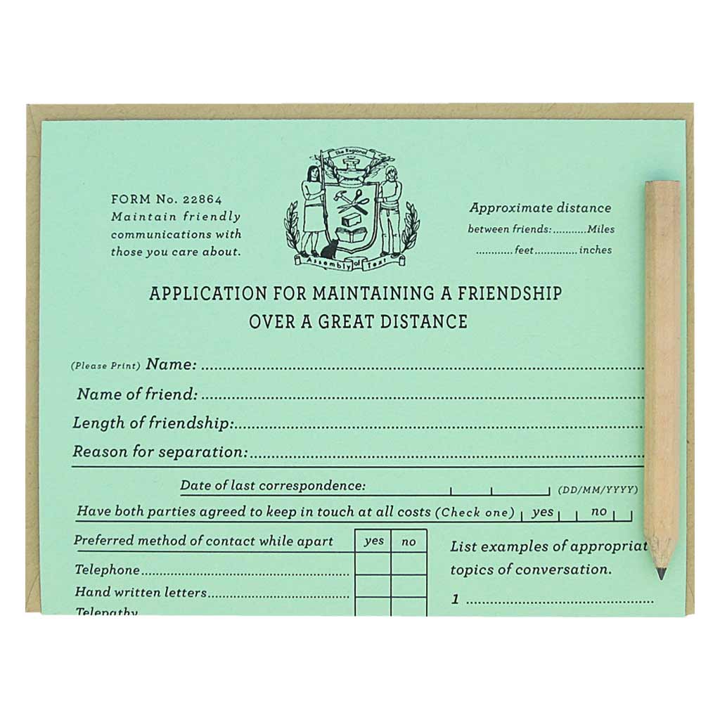 Application For Maintaining A Friendship Over A Great Distance