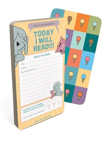 Today I Will Read!!! Bookmarks (Elephant & Piggie) - Knock Knock Cover Image