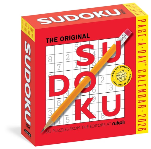 Original Sudoku Page-A-Day(r) Calendar 2026: 365 Puzzles from the Editors at Nikoli - Editors of Nikoli Publishing Cover Image