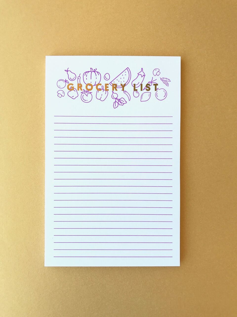"Grocery List" Notepad