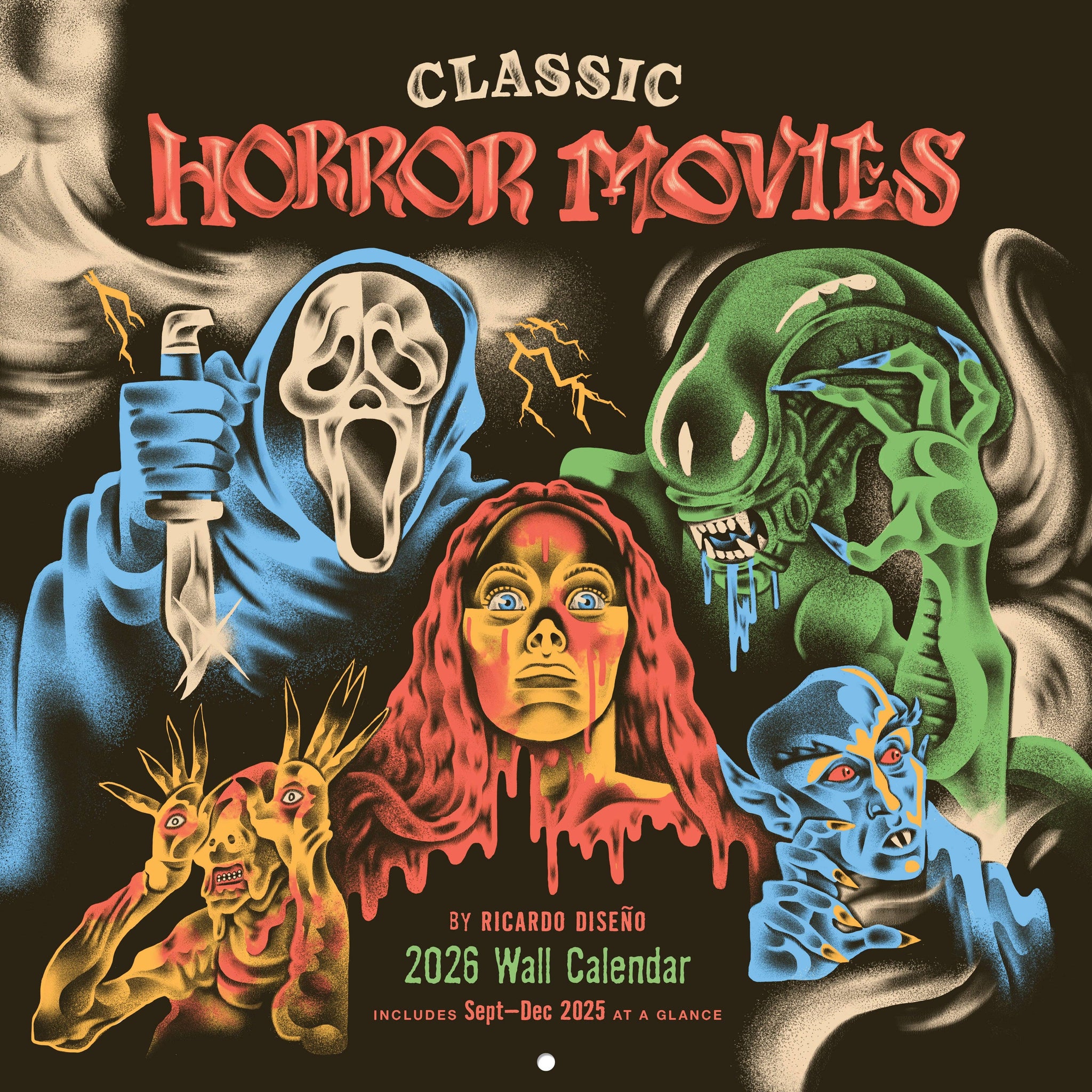 Classic Horror Movies: 2026 Wall Calendar