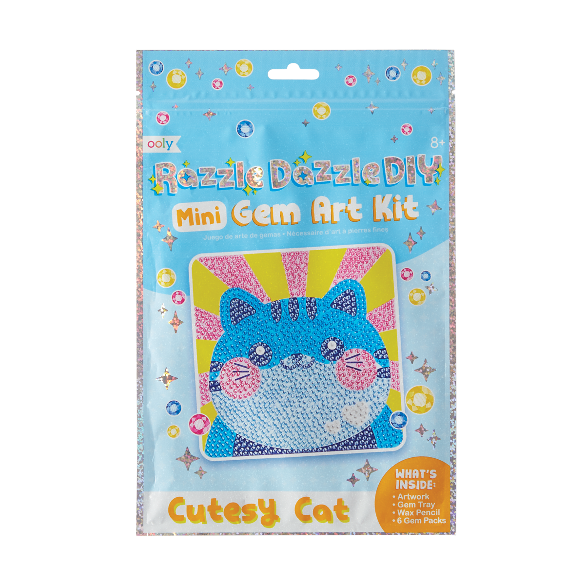 "Cutesy Cat" Razzle Dazzle DIY Mini Gem Art Kit