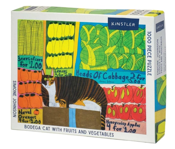 Bodega Cat with Fruits and Vegetables: 1000 Piece Puzzle - Johnson, Simone Cover Image