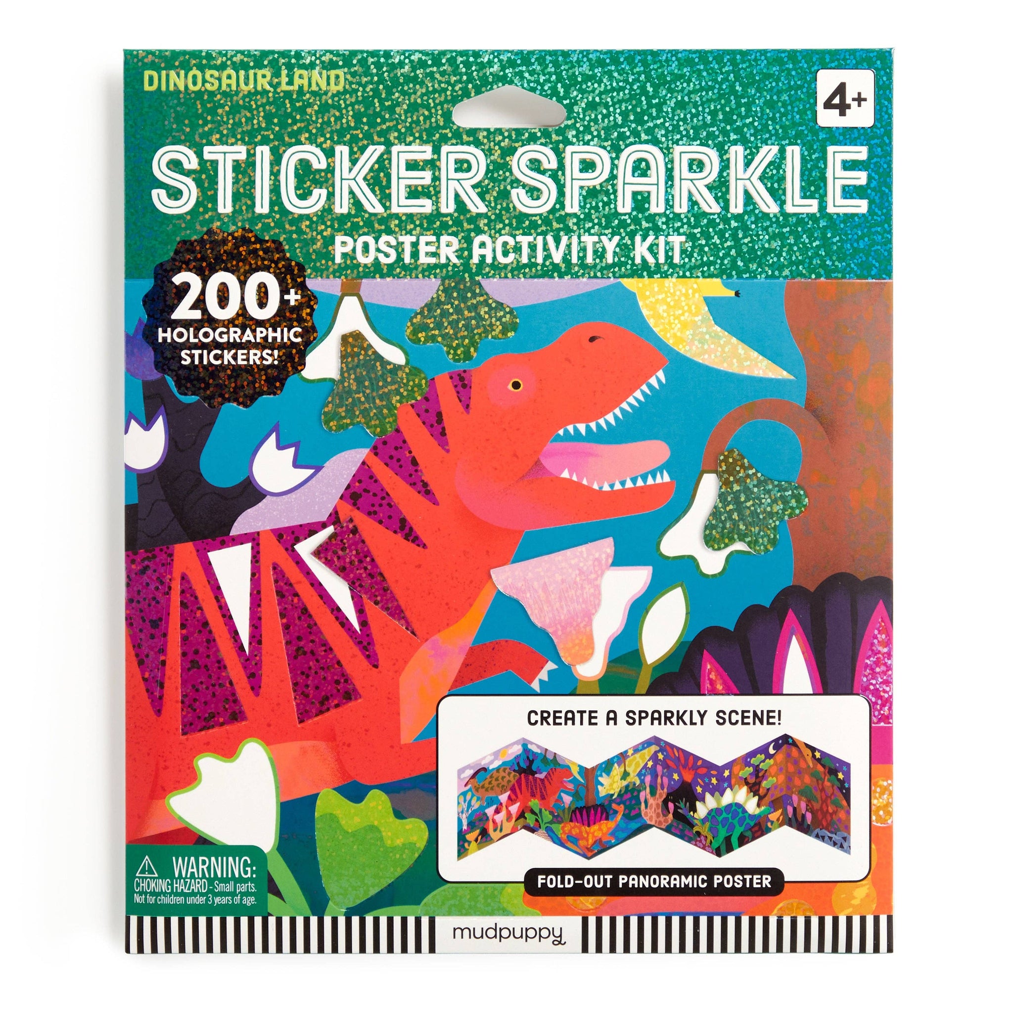 "Dinosaur Land" Sticker Sparkle Poster Activity Kit