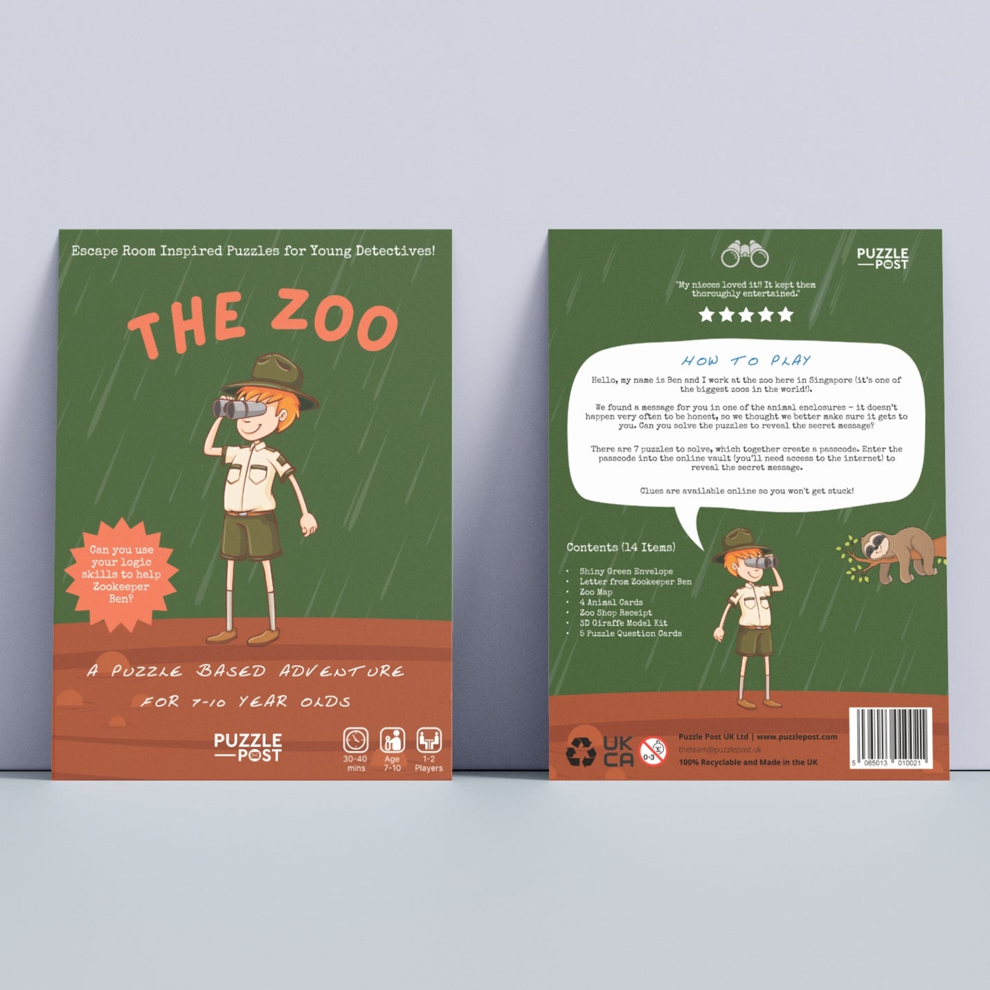 The Zoo: An Escape Room-Inspired Puzzle for Young Detectives