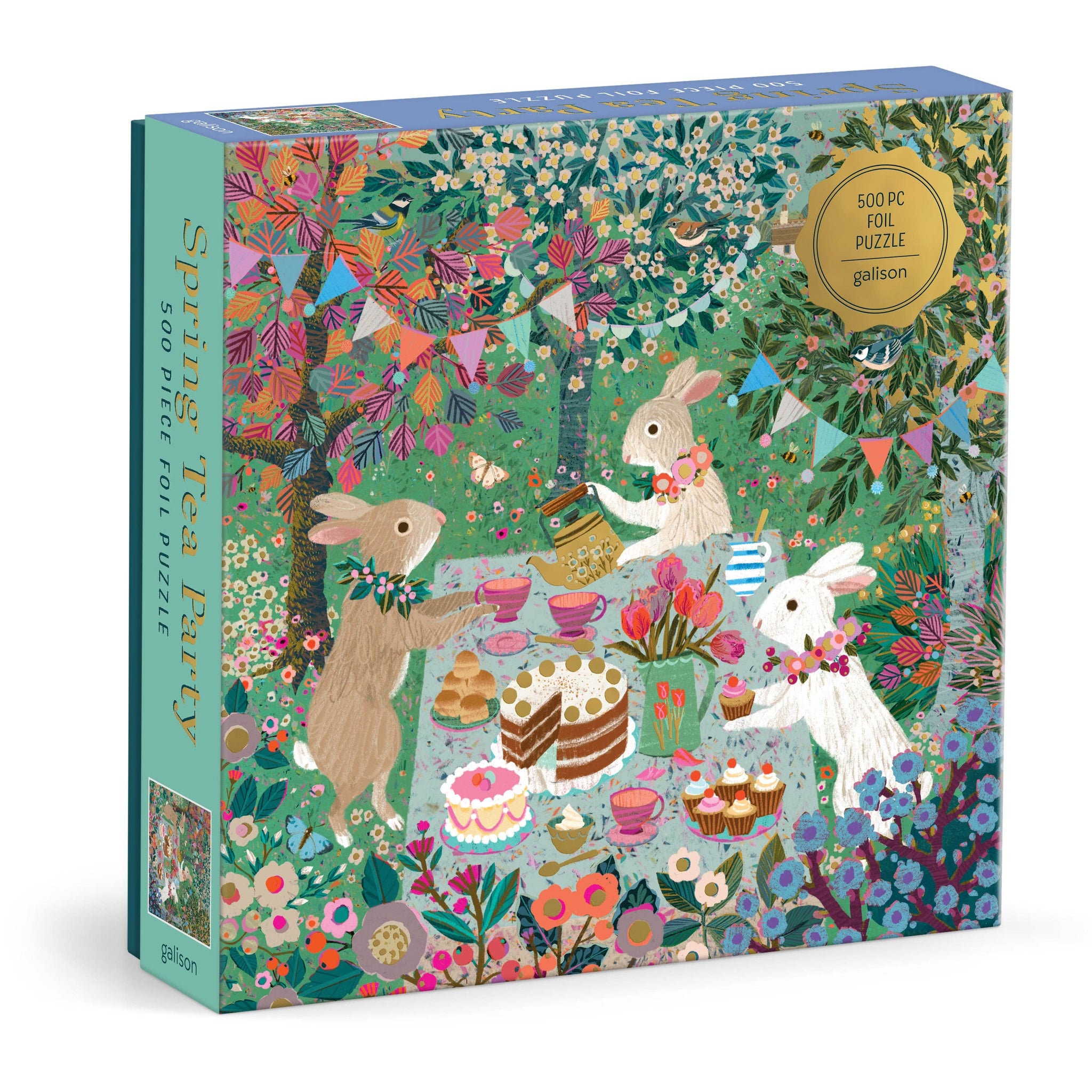 "Spring Tea Party" Foiled Puzzle (500 Piece)