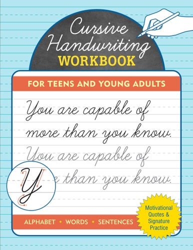 Cursive Handwriting Workbook for Teens and Young Adults - Peter Pauper Press Inc Cover Image
