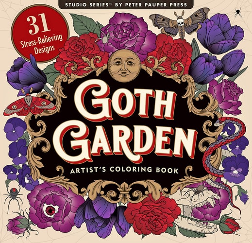 Goth Garden Adult Coloring Book (31 One-Sided Designs on Thick Paper) - Not Available Cover Image