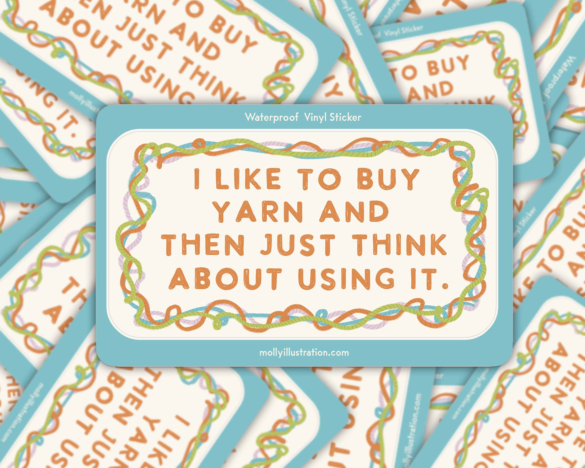 "I Like to Buy Yarn" Waterproof Vinyl Sticker
