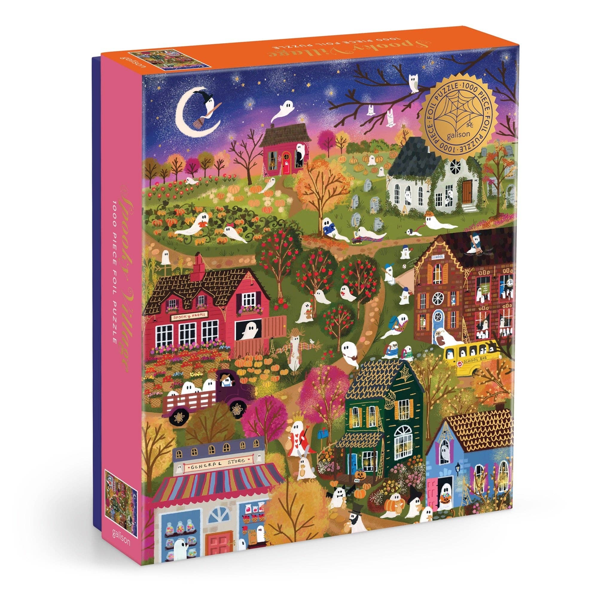 Joy Laforme "Spooky Village" Foil Puzzle (1000 Piece)