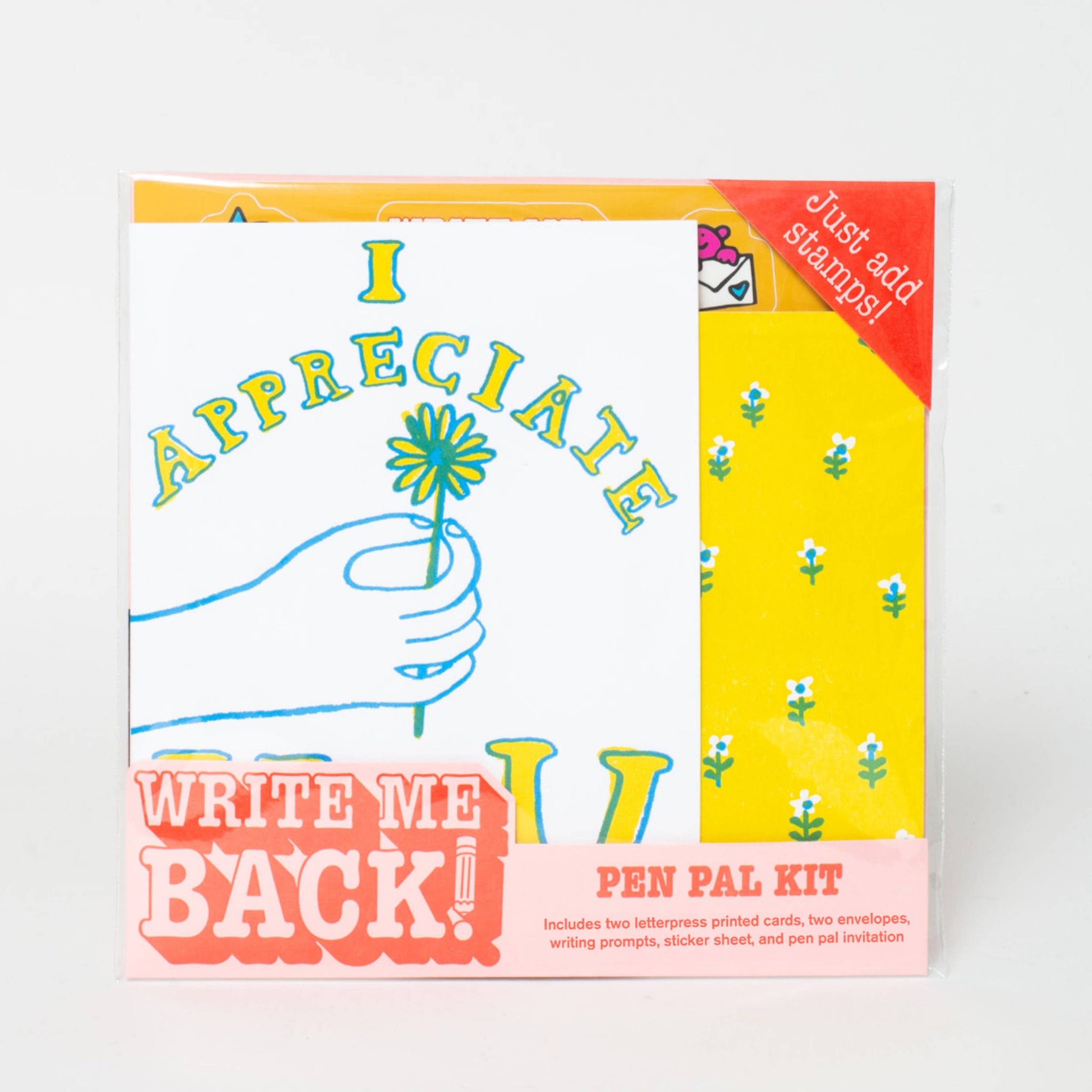 Write Me Back: "Appreciate + Flower" Letter Writing Pen Pal Kit
