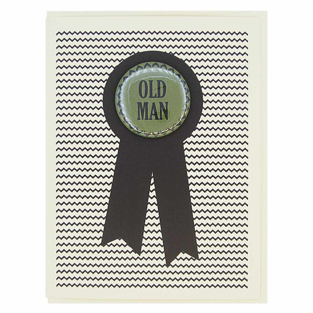 "Old Man" Greeting Card & Button