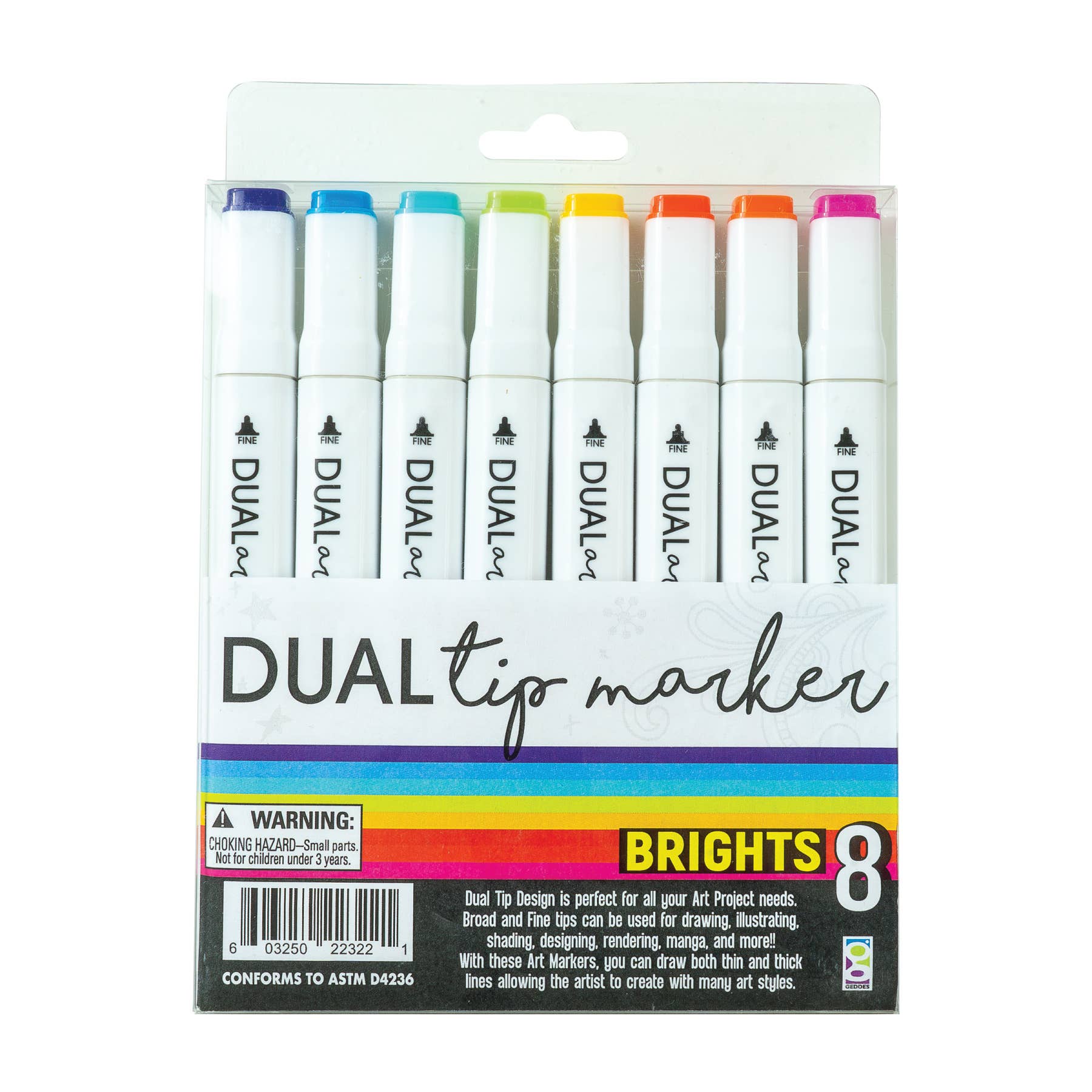 Bright Dual Tip Markers (8ct)