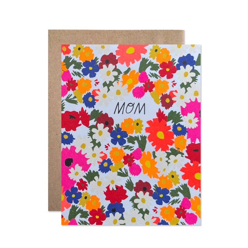 "Mom Garden Print" Greeting Card