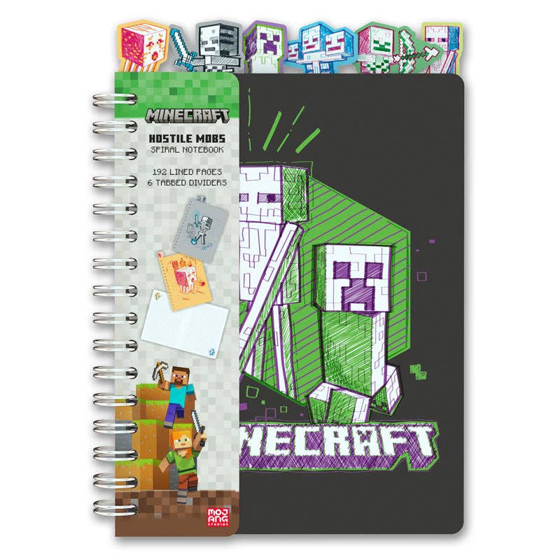 "Minecraft: Hostile Mobs" Spiral Notebook