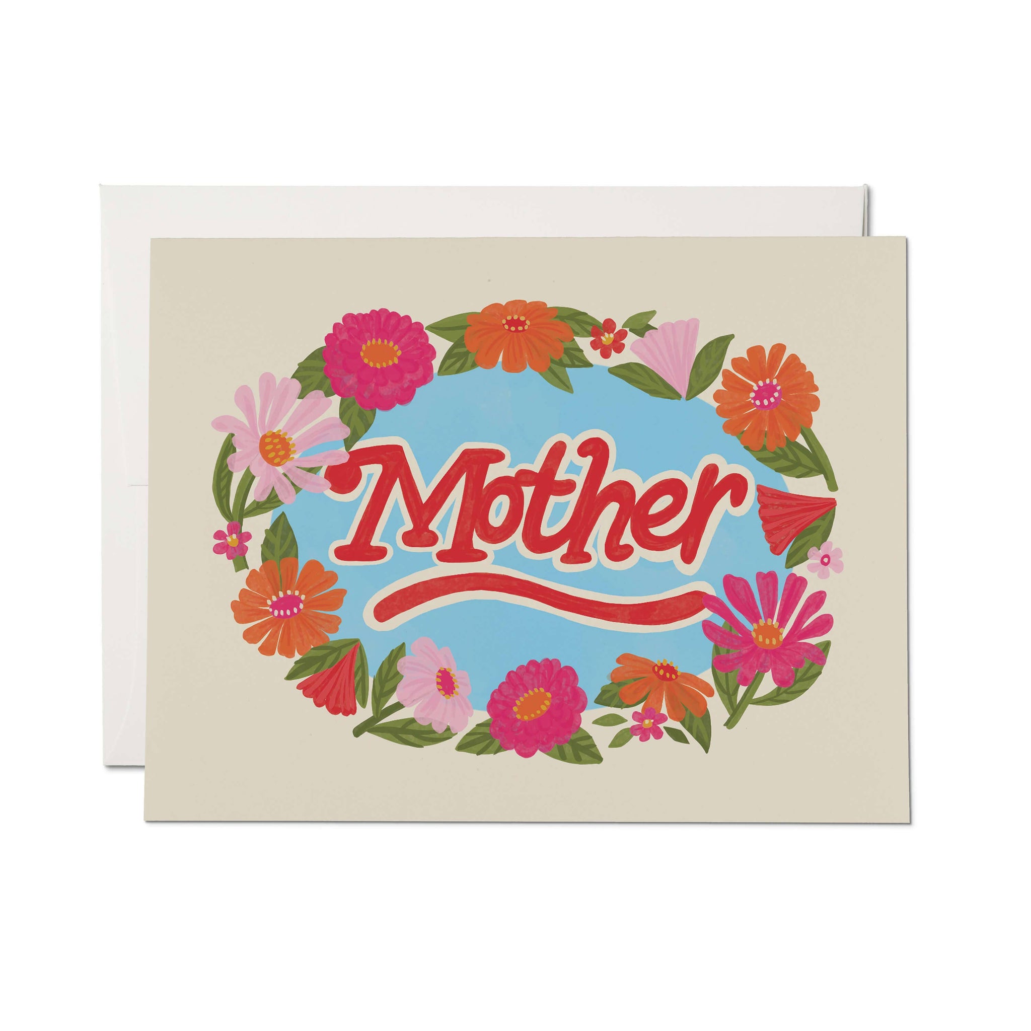 "Floral Framed Mother" Greeting Card