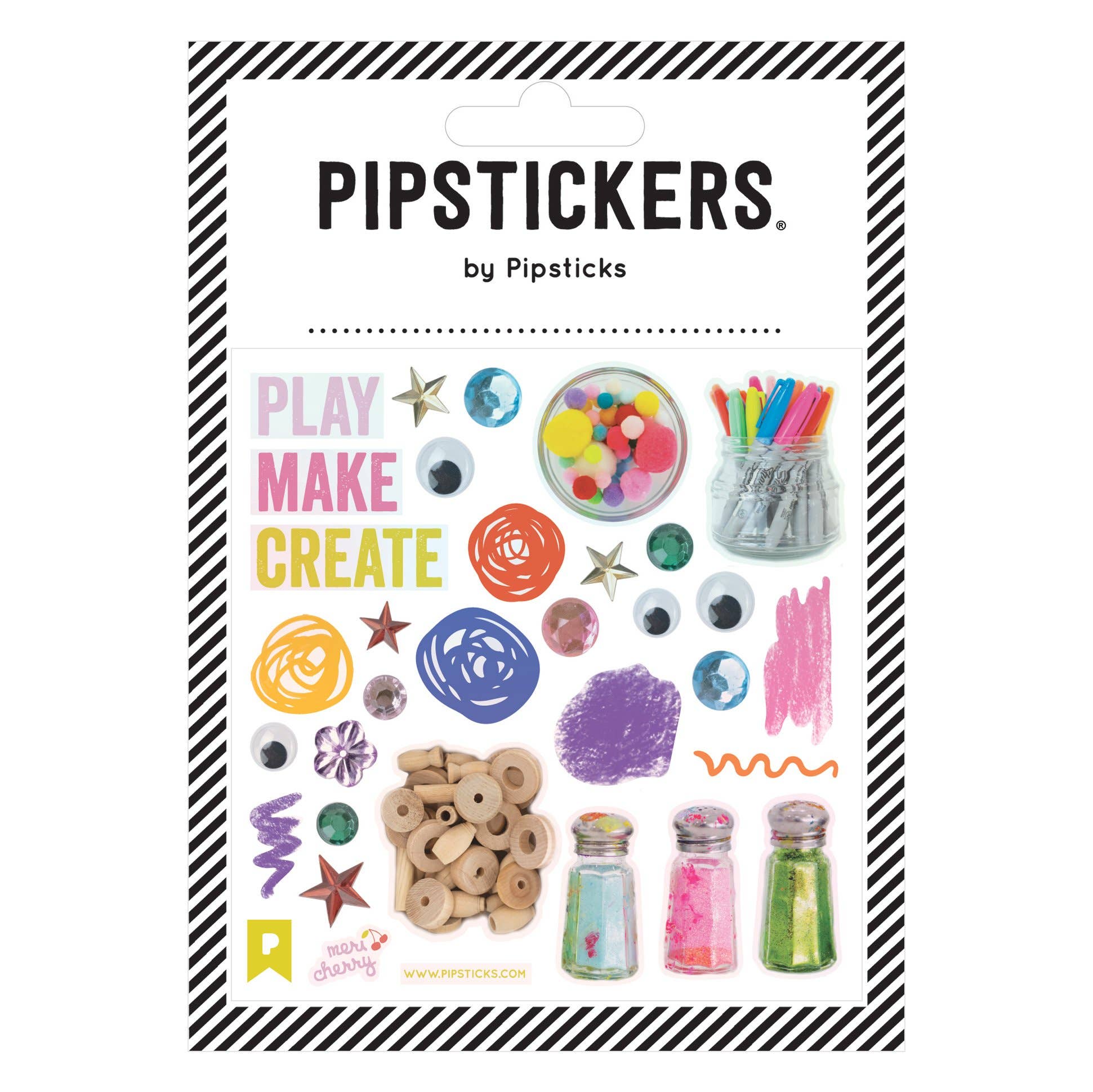 "Play Make Create by Meri Cherry" Stickers