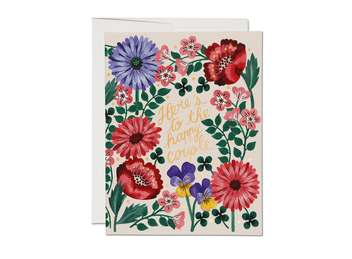 "Blooming Couple" Wedding Greeting Card