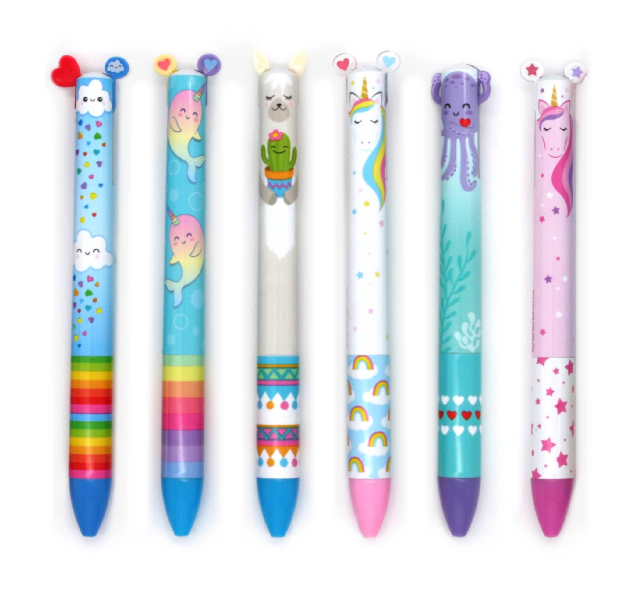 Twice as Nice: Rainbow 2-Color Click Pen