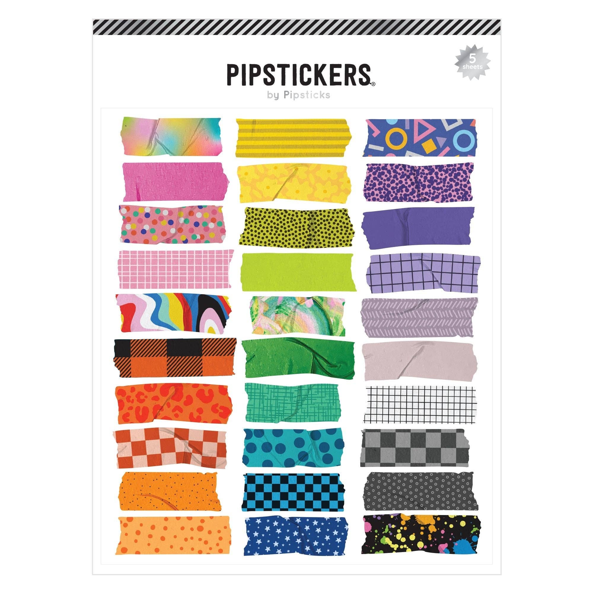 "Pieces Of the Rainbow" Washi Tape Label Stickers