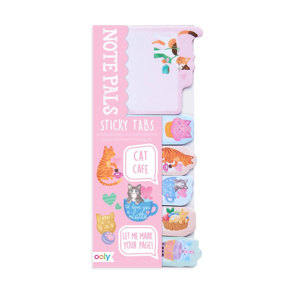 "Cate Cafe" Note Pals Sticky Note Tabs