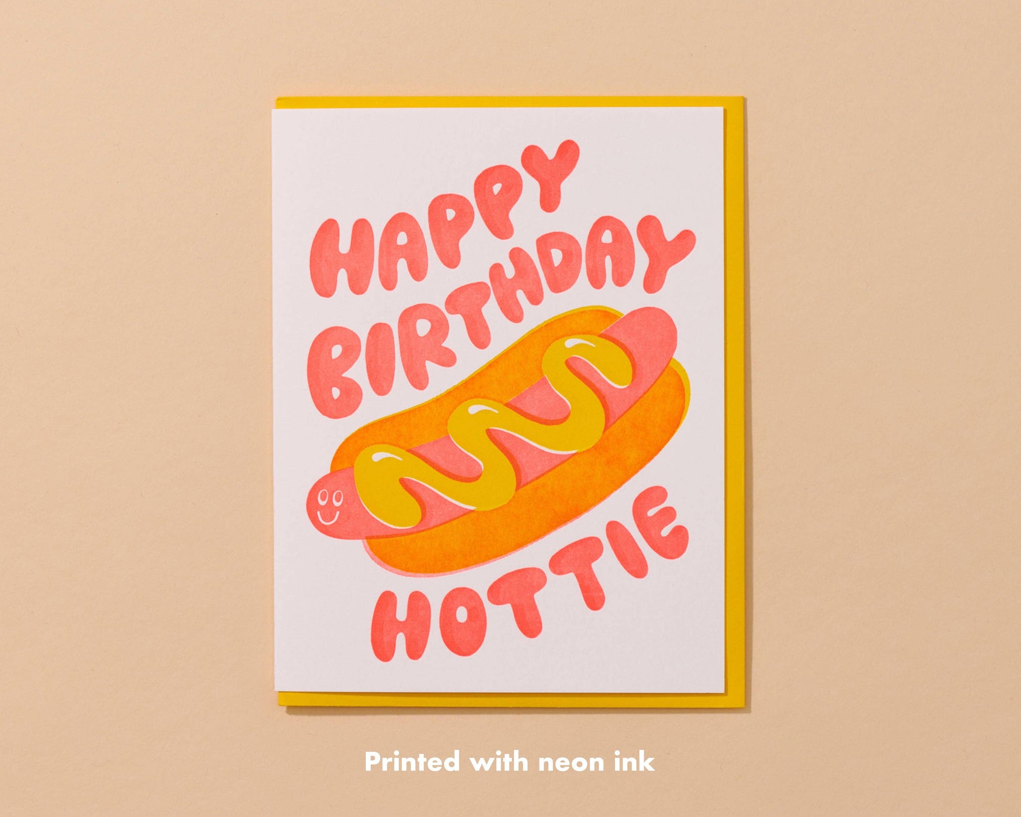 "Happy Birthday Hottie" Letterpress Card