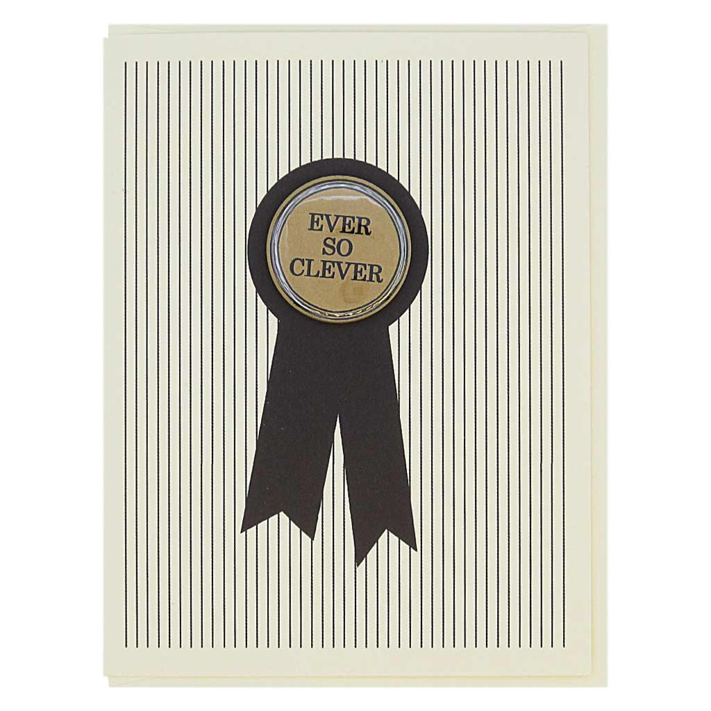 "Ever So Clever" Greeting Card & Button