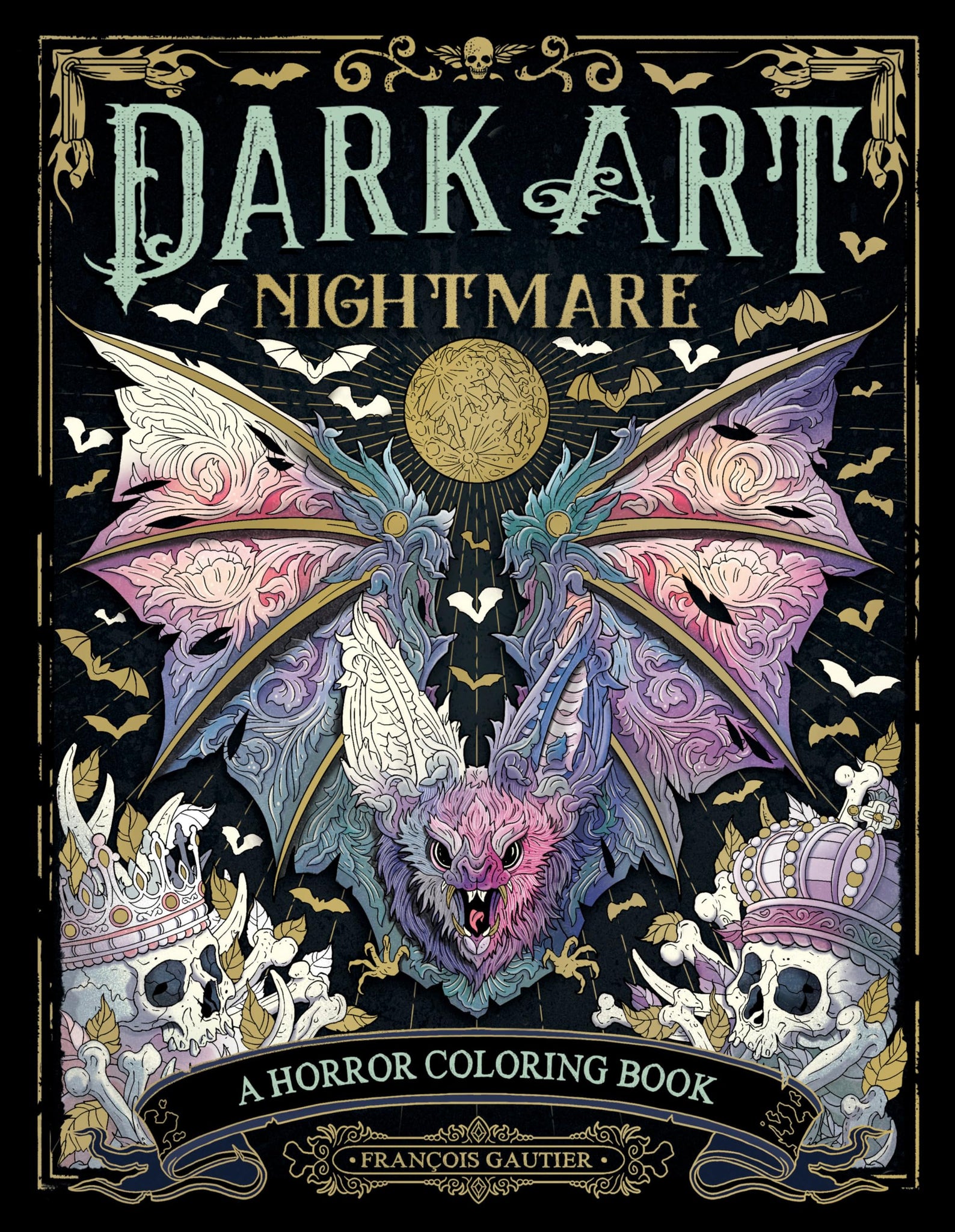 Dark Art Nightmare: A Horror Coloring Book - Gautier, Francois Cover Image