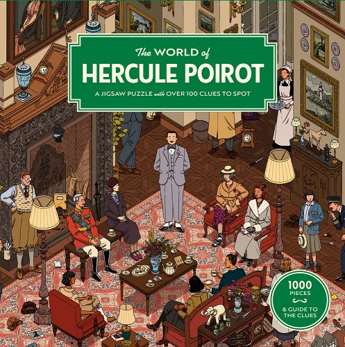 "The World of Hercule Poirot" Puzzle with 100+ Clues to Spot - 1000 Piece