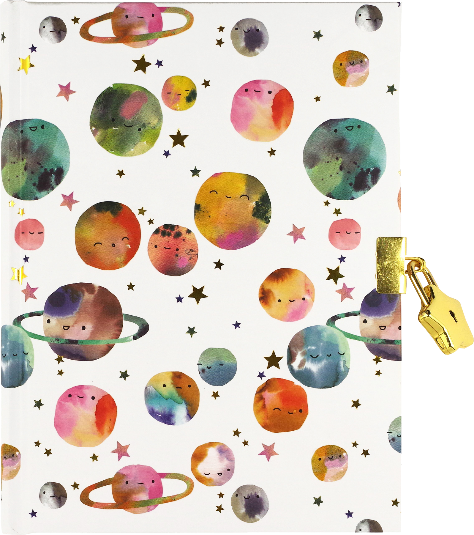 "Space" Journal with Lock & Key