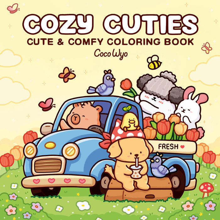 Cozy Cuties: Coloring Book for Adults and Kids - Coco Wyo
