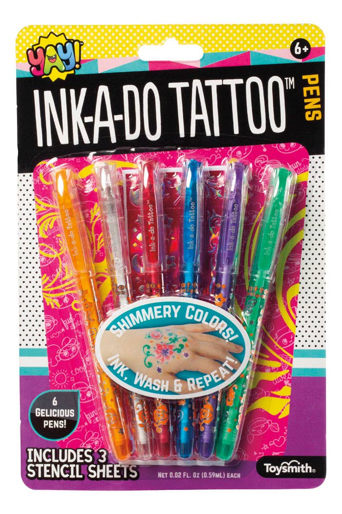 Yay! Ink-A-Do Tattoo Pens (Set of 6)