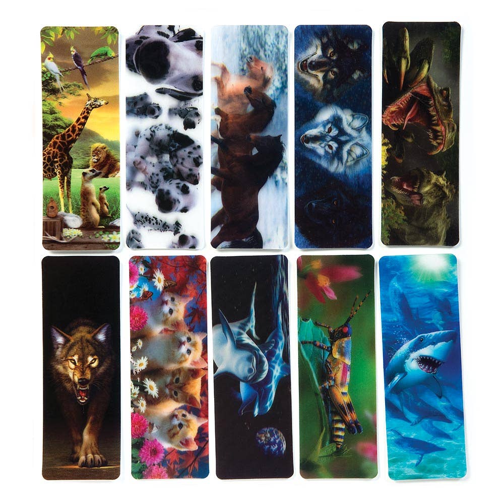"Animals" 3-D Lenticular Bookmark