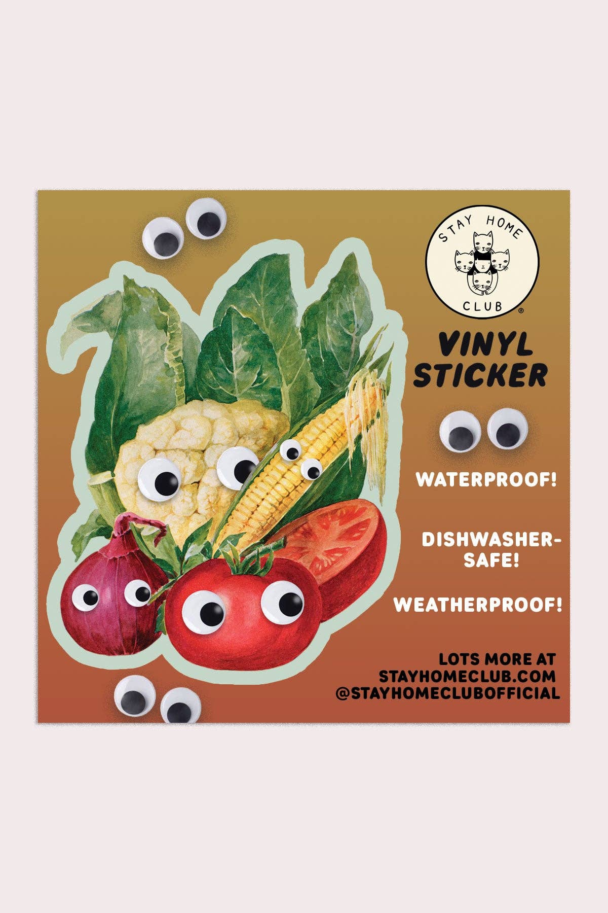 "Googly Veg" Vinyl Sticker