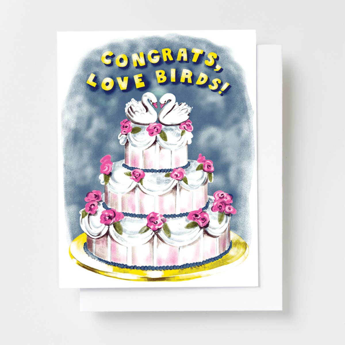 "Congrats, Love Birds" Risograph Card
