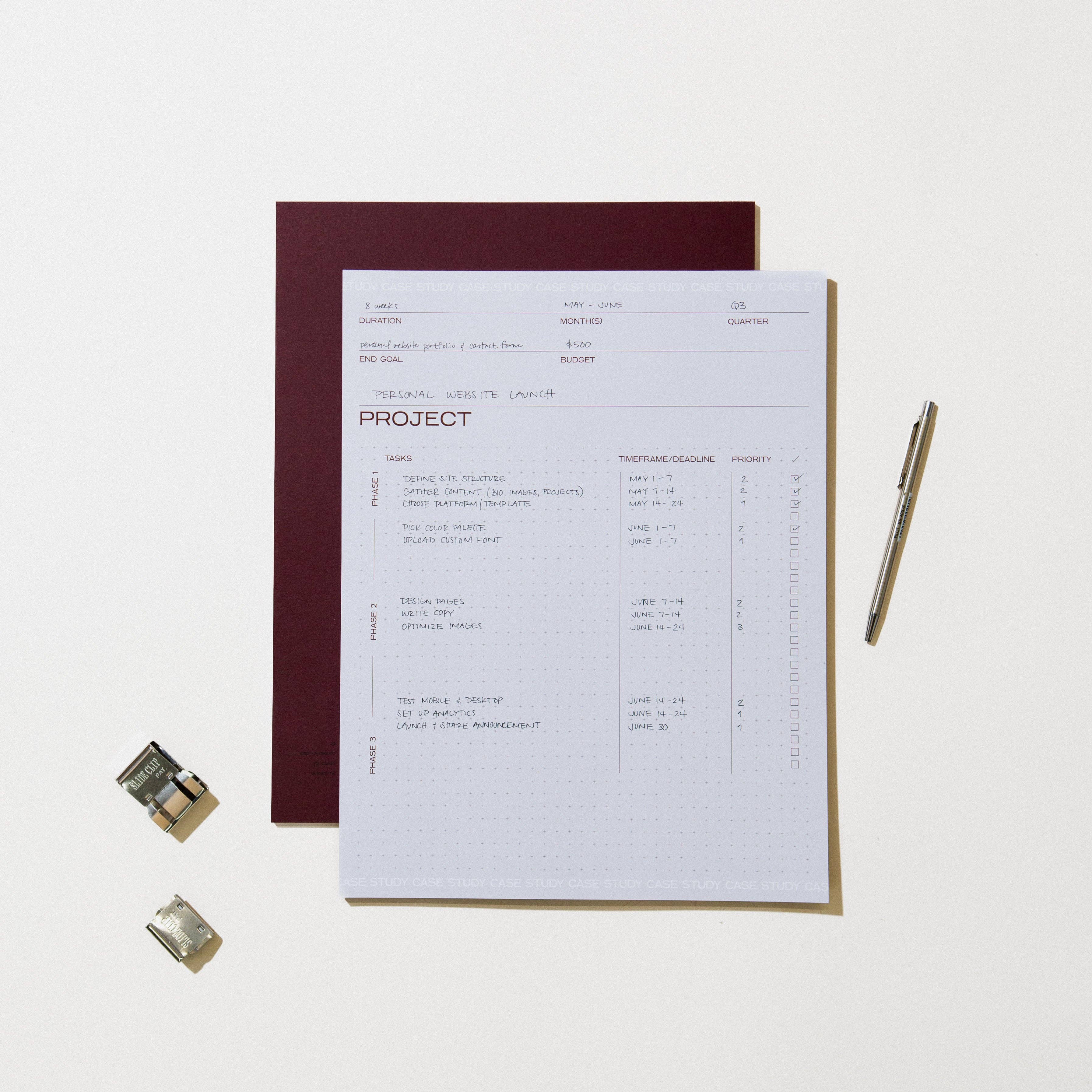 Project Planner Notepad – More Than Words