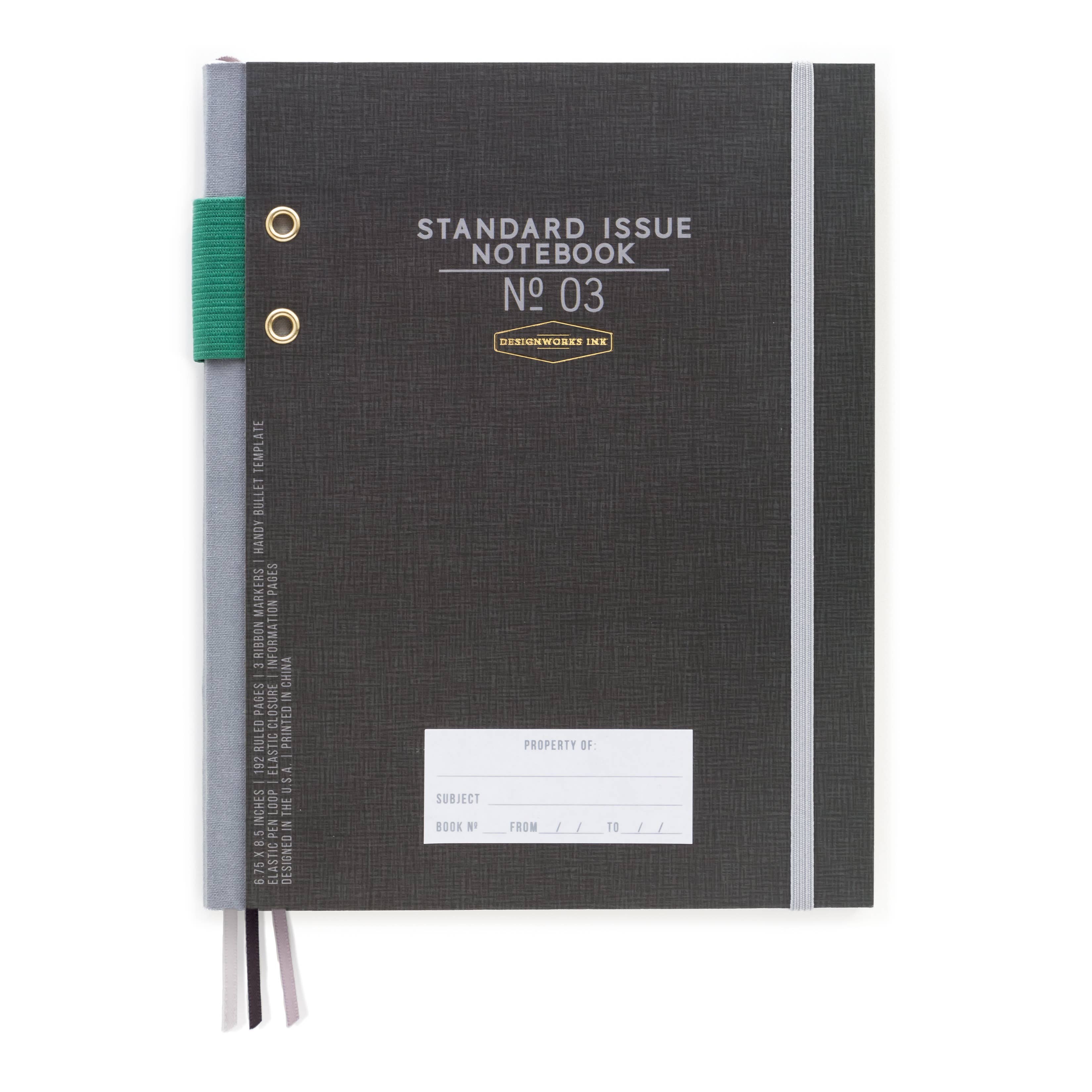 Issued Note Book Standard Issue Notebook No. 3 (Black) – More Than Words
