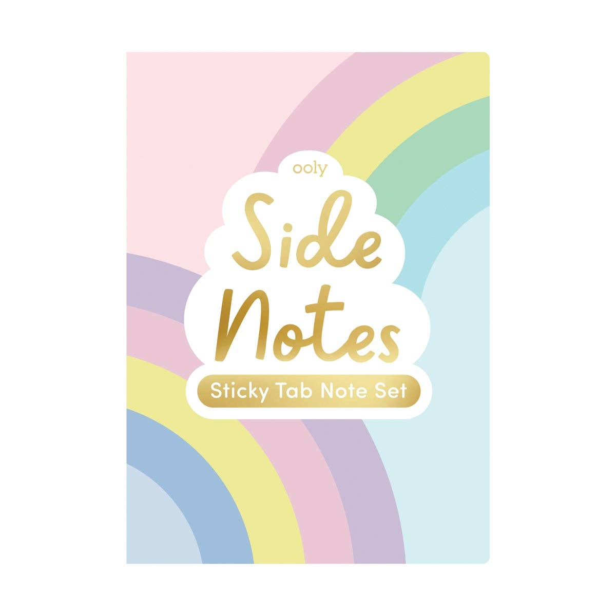 Side Notes: Sticky Tab Note Pad (Pastel Rainbows)