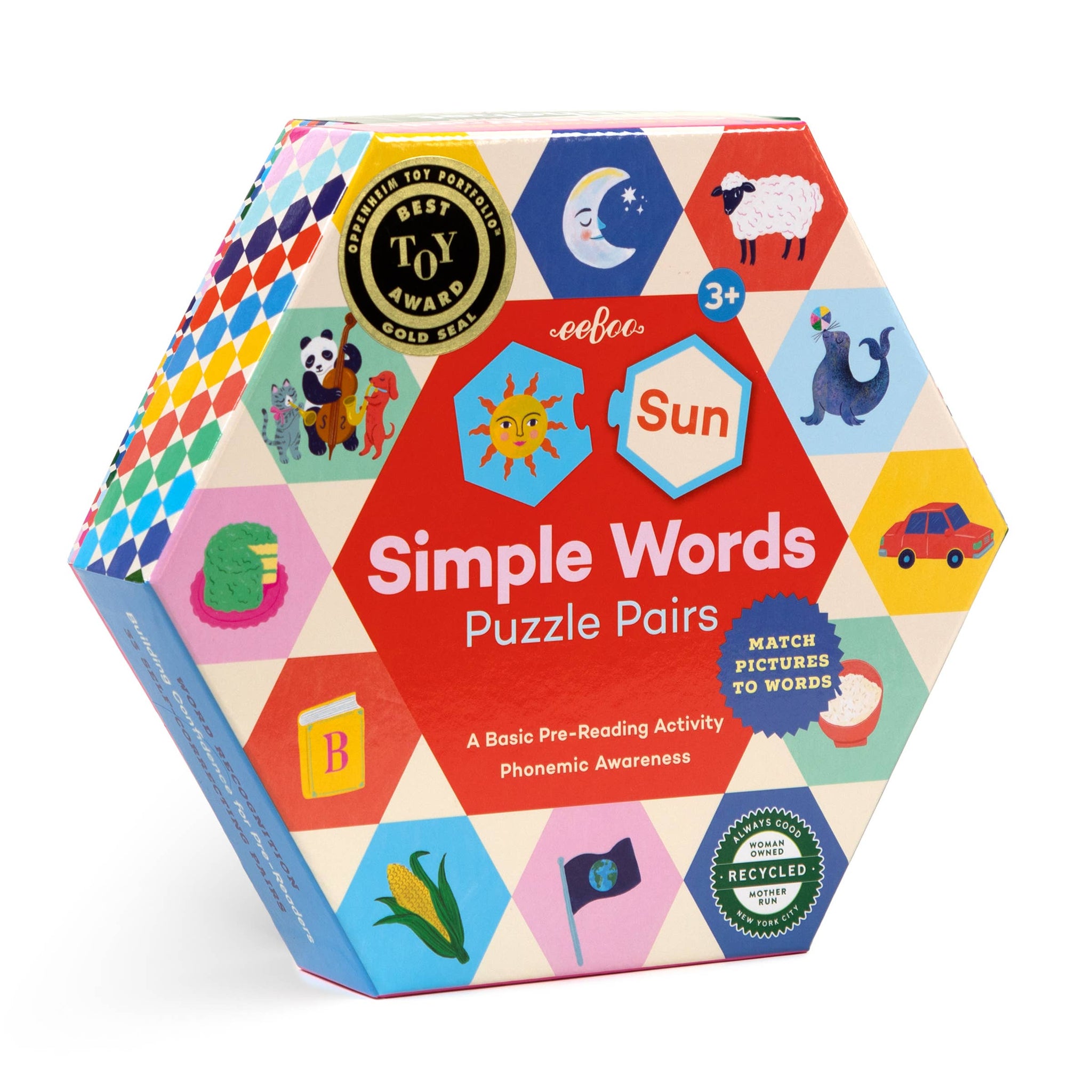 Simple Words: Hexagon Puzzle Pairs