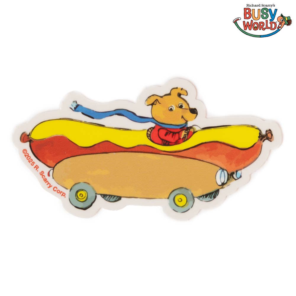 "Hot Dog Car" Sticker (3P4 x Richard Scarry®)
