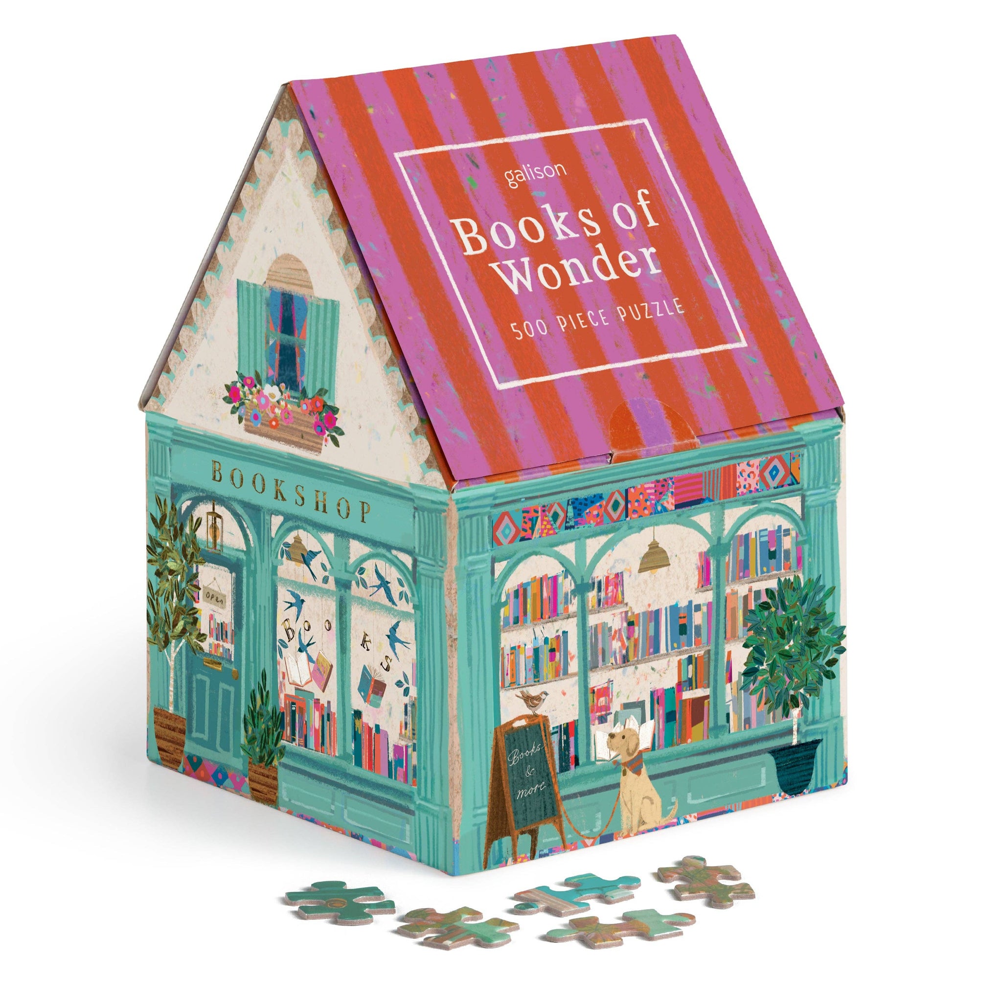"Books of Wonder" House Puzzle (500 Piece)