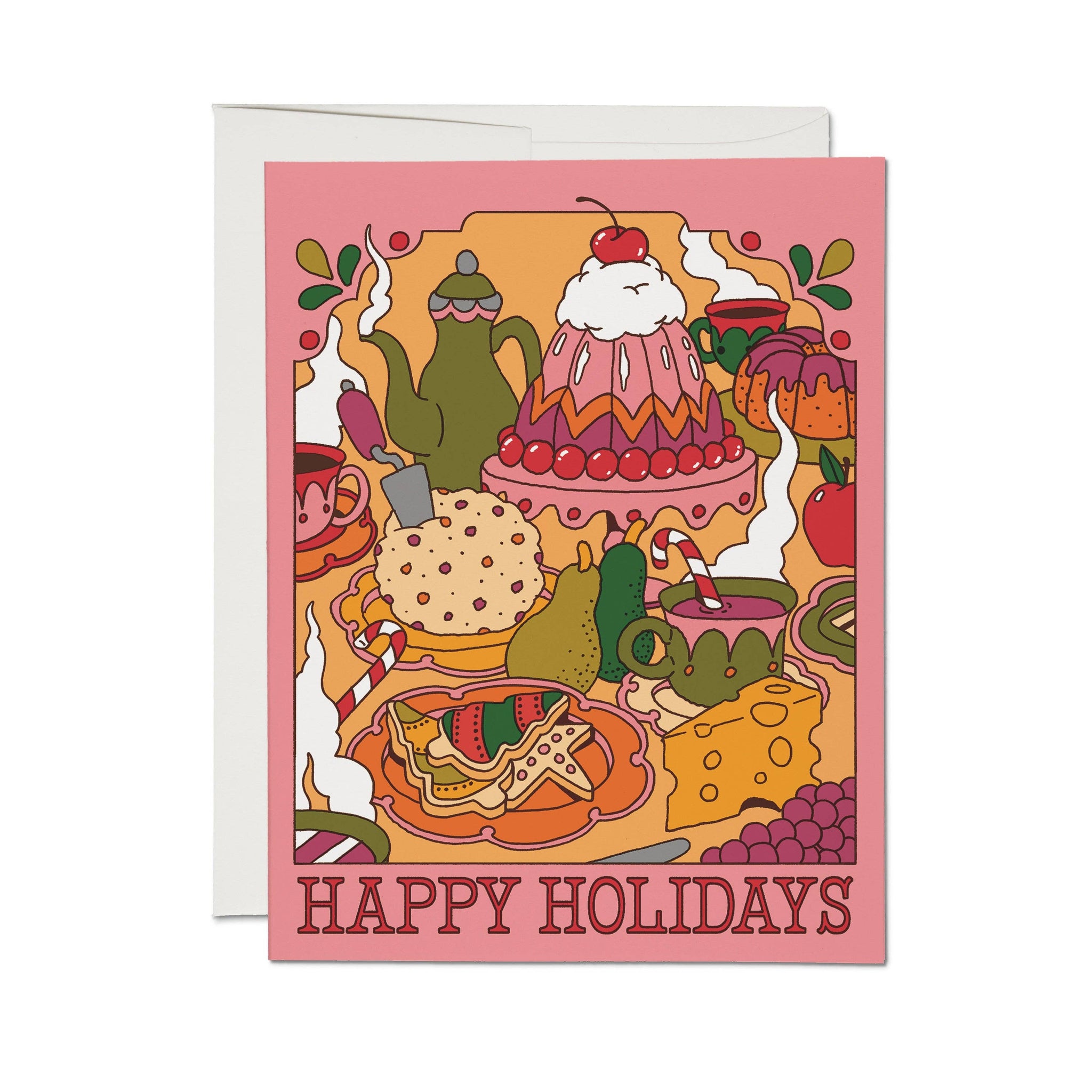"Happy Holidays Feast" Greeting Card