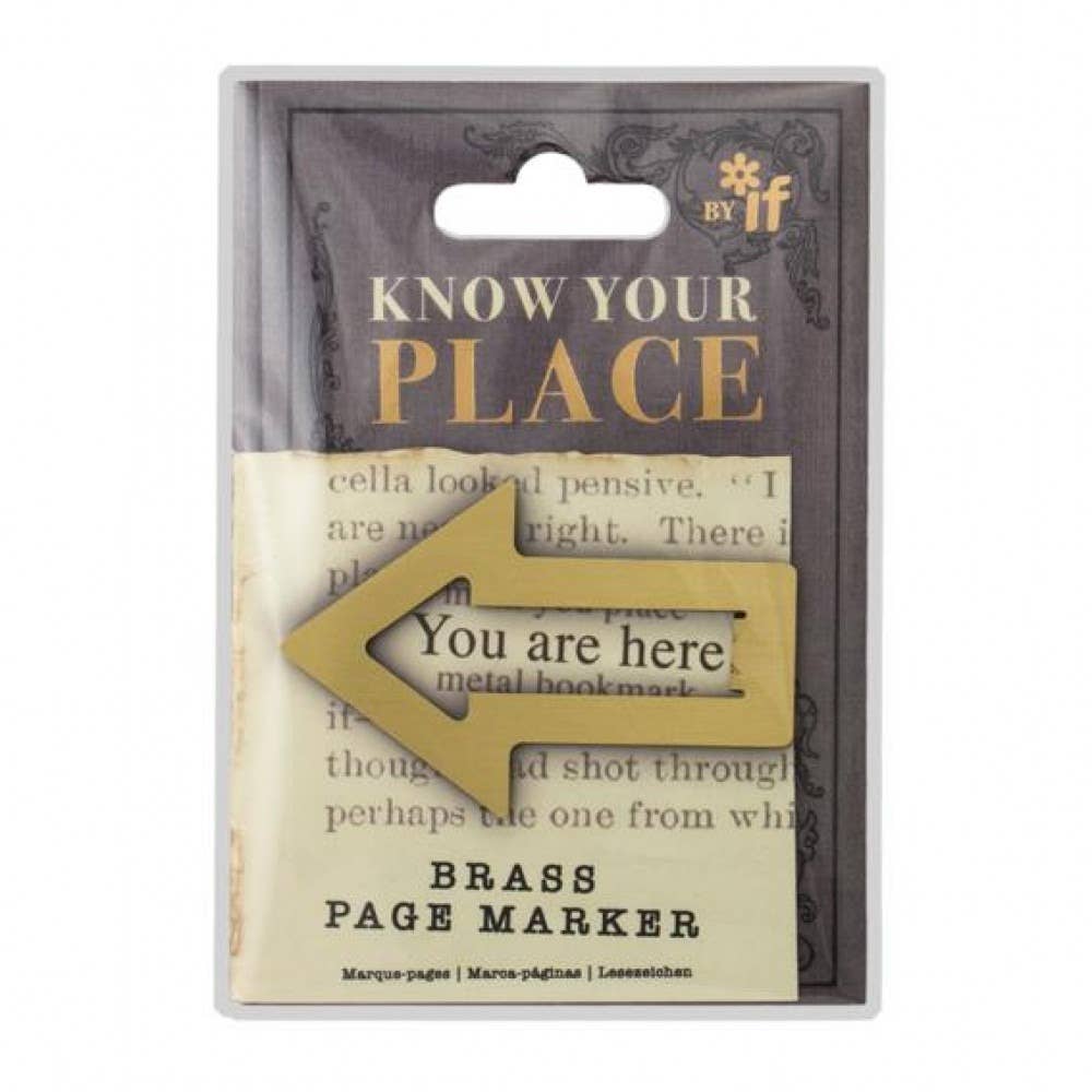 "Know Your Place" Brass Page Markers