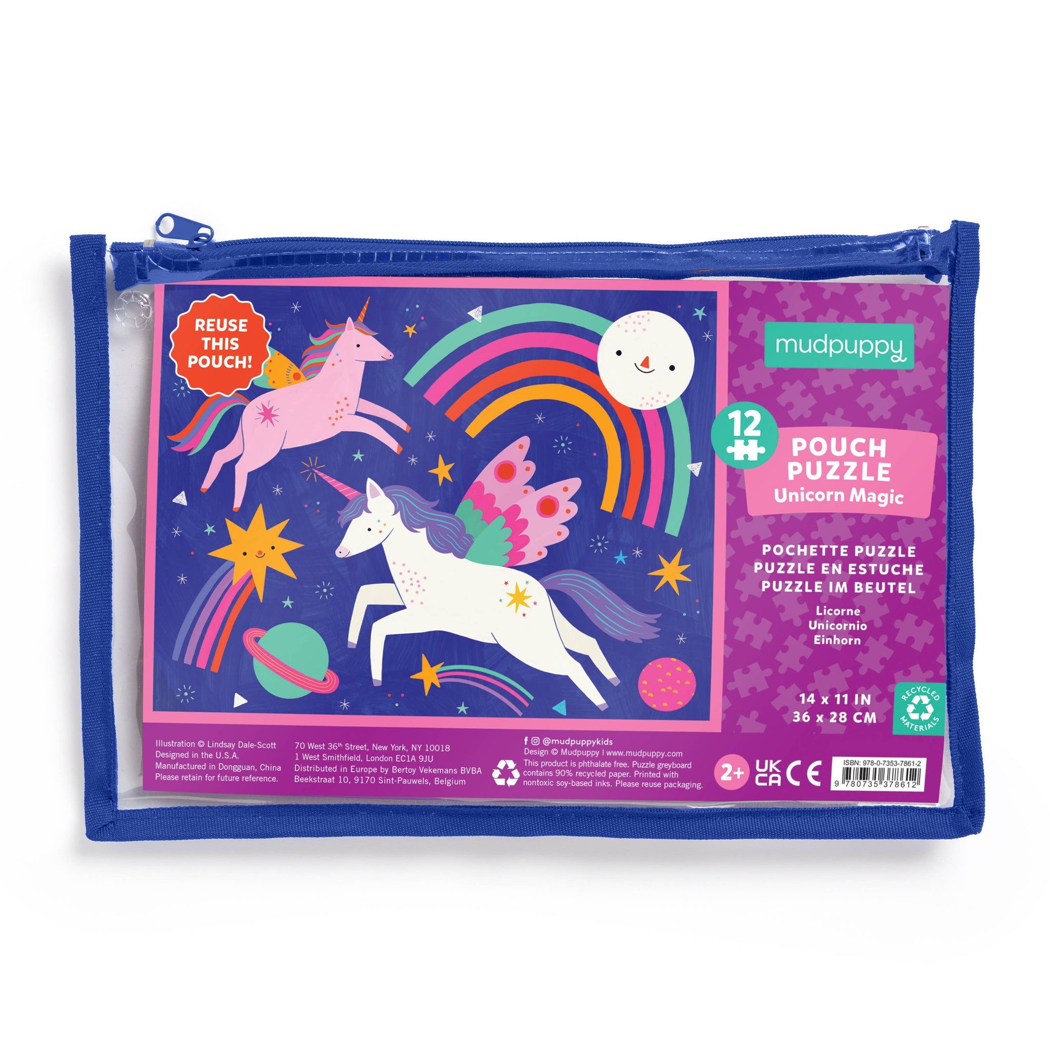 "Unicorn Magic" Pouch Puzzle (12 Piece)
