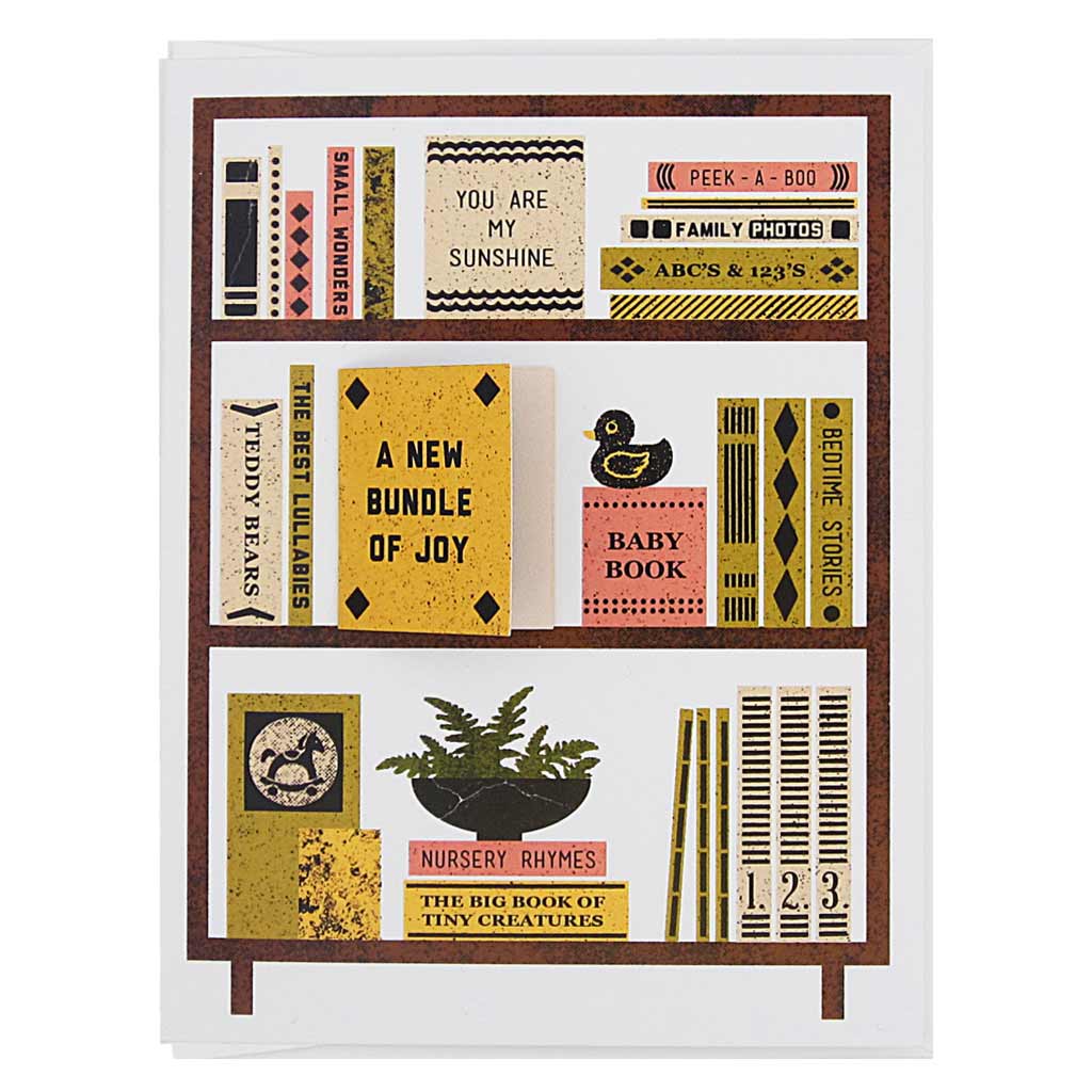 "Baby Book Shelves" Greeting Card