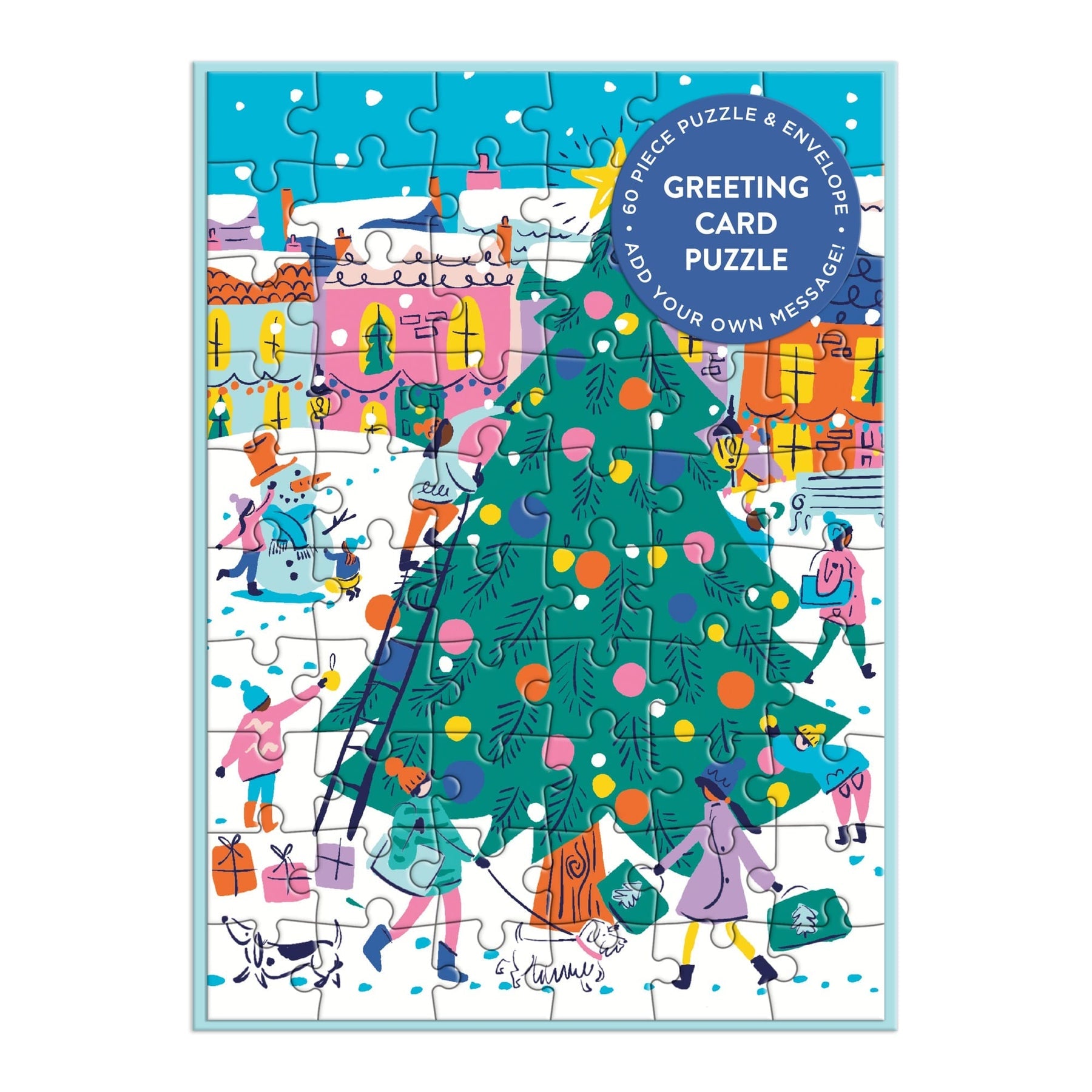 "Merry & Bright" Greeting Card Puzzle (60 Piece)