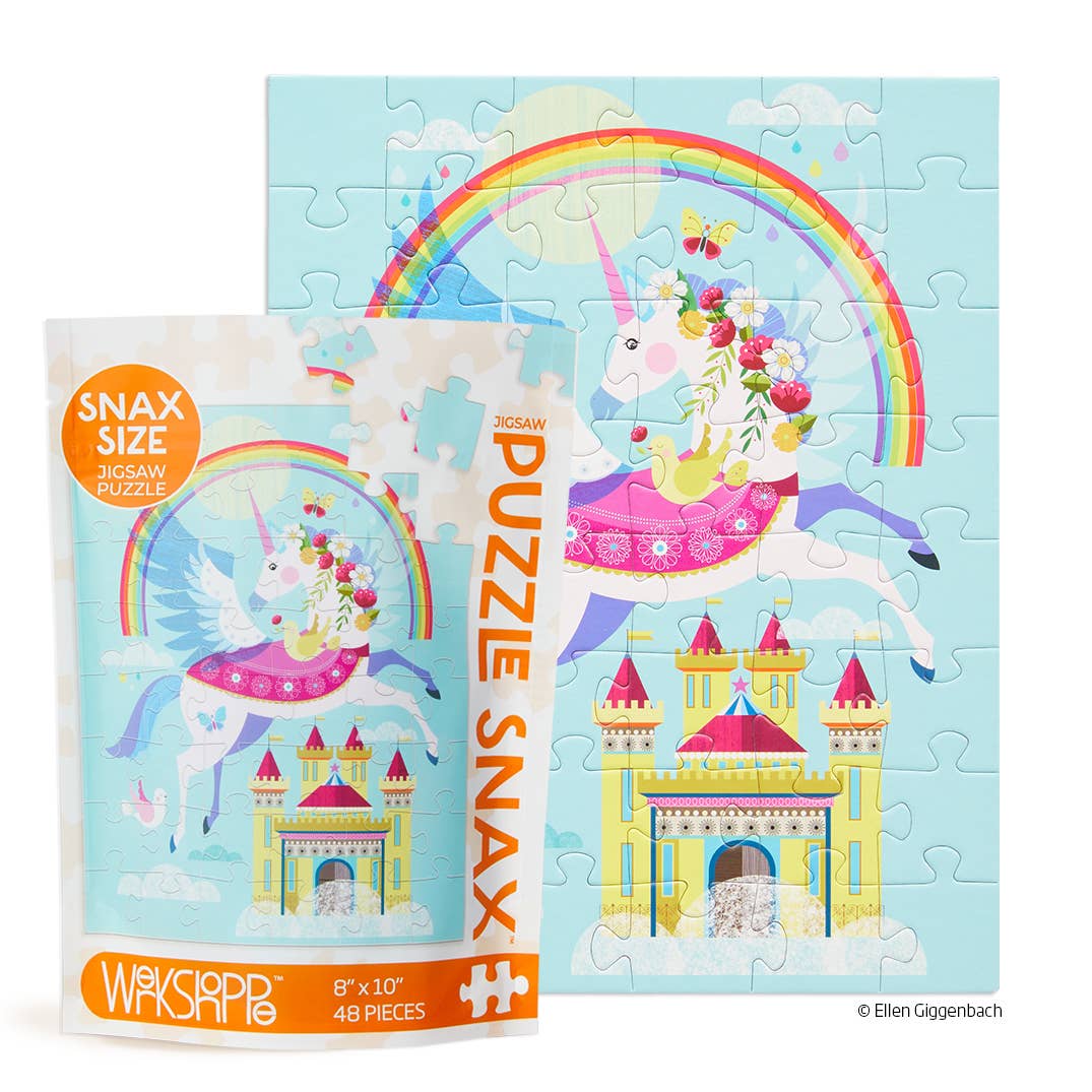 "Rainbow Unicorn" Kids Puzzle Snax - 48 Piece