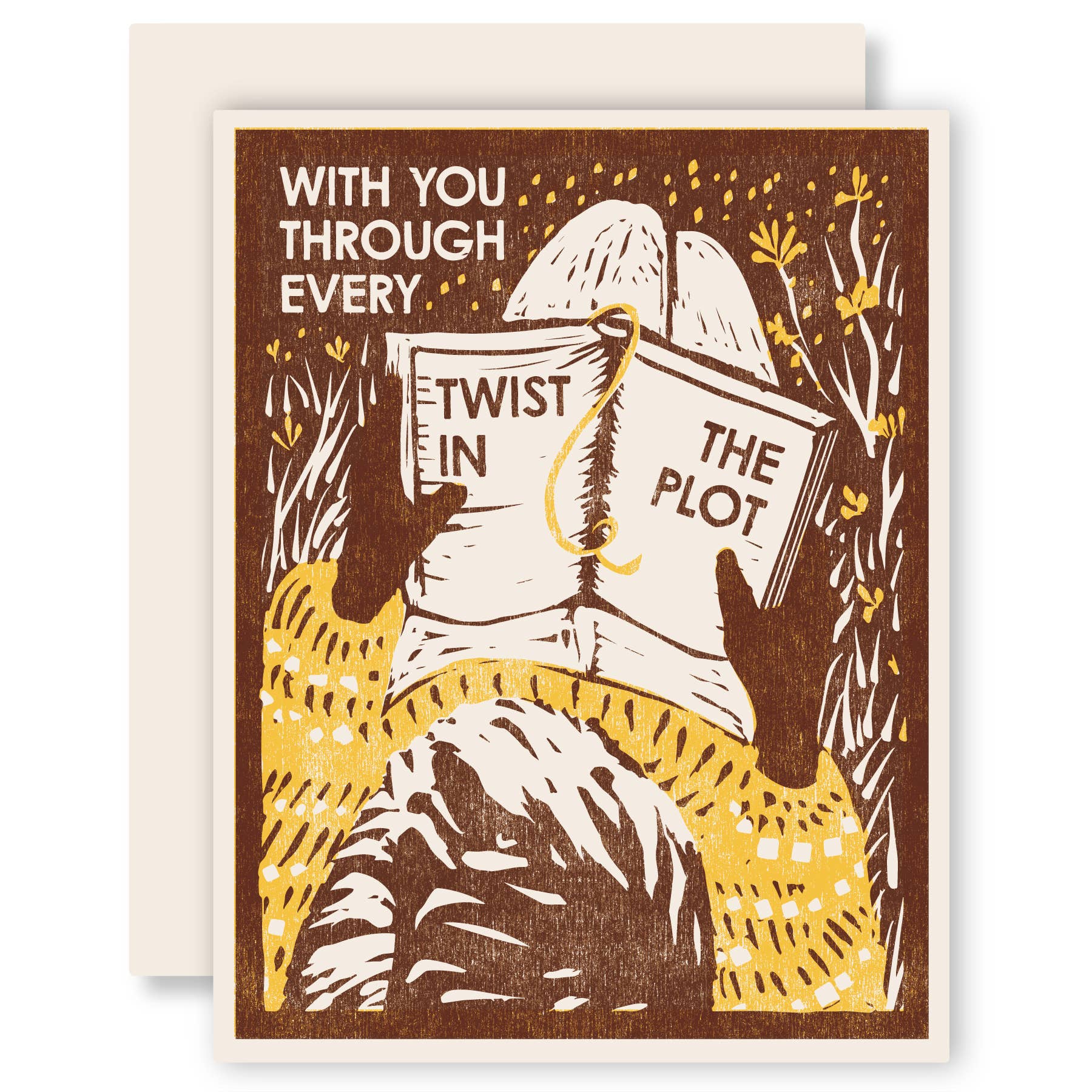 "Every Twist In The Plot" Letterpress Card