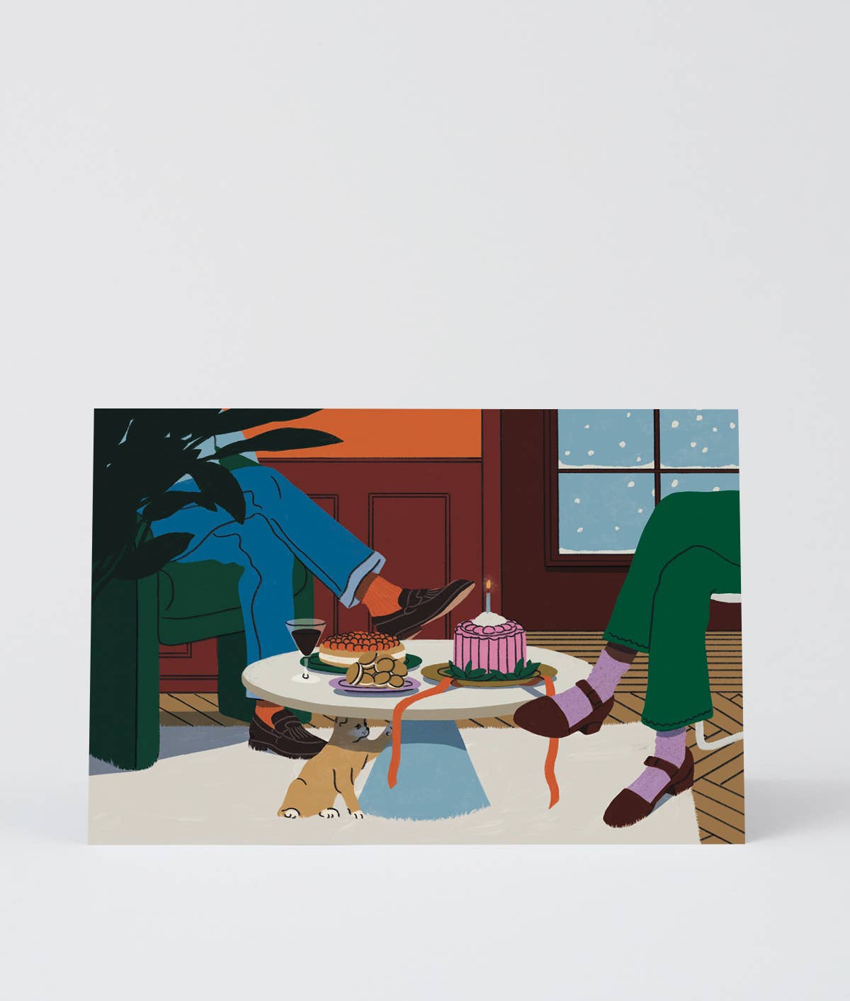 "Cat & Cake" Art Card