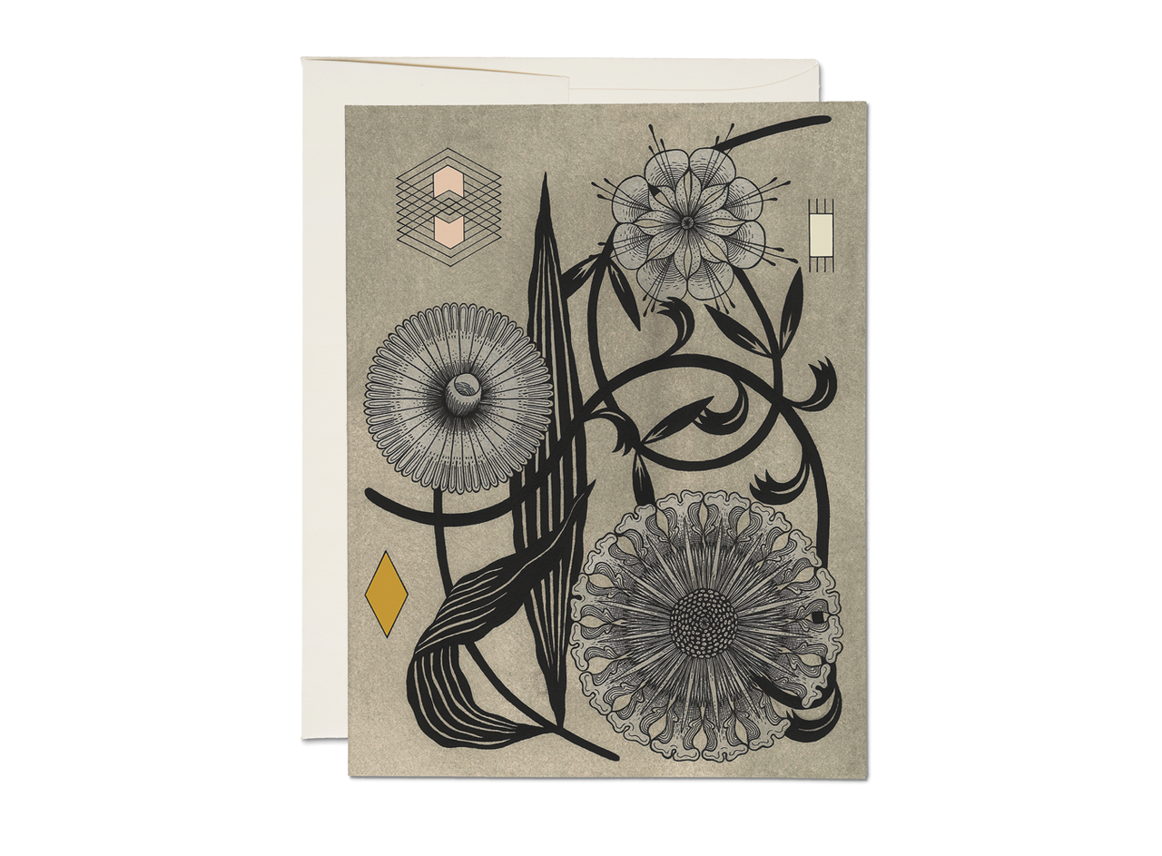 "Floral Geometry" Greeting Card
